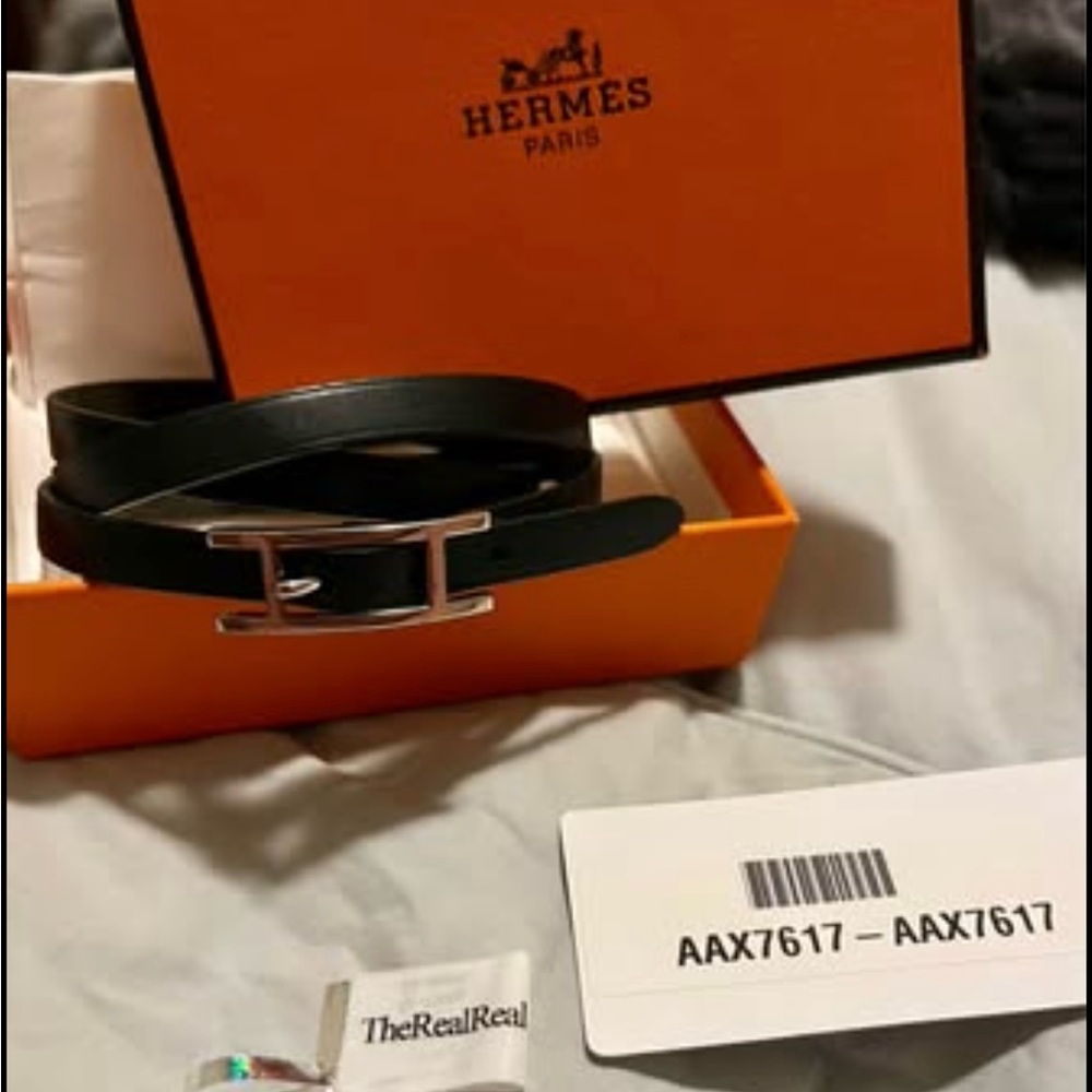 Hermès Leather Wrap Bracelet (W/ Tags & Receipt)